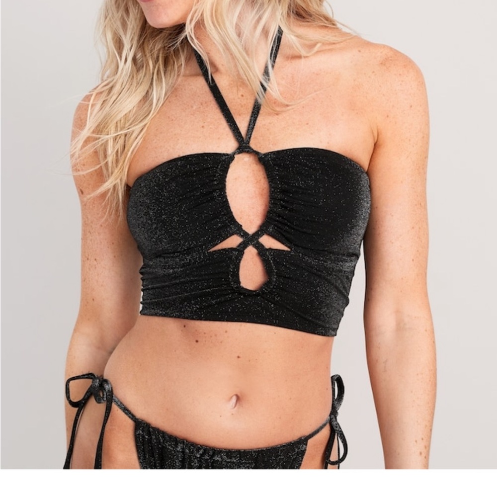 NWT Old Navy Shine Bikini Tank Top 🖤